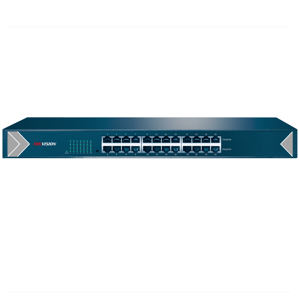 Коммутатор Hikvision DS-3E0524-E, неуправляемый, 24×1 Гбит/с RJ45, 48 Гбит/с