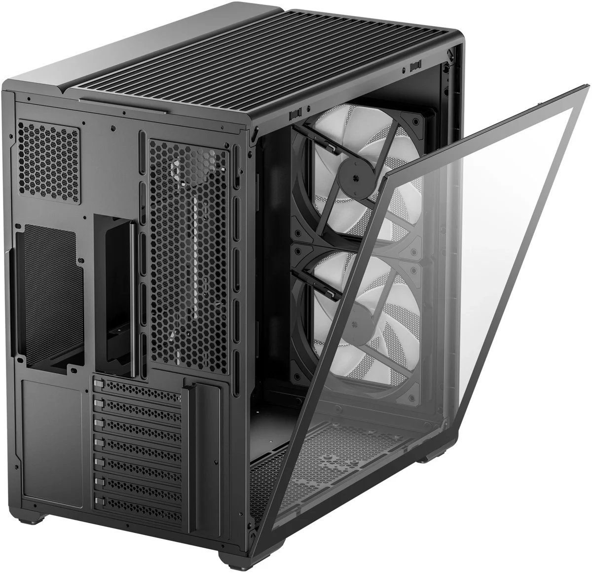Корпус DeepCool CG590 MESH 2F, ATX, 2×120mm ARGB, стекло