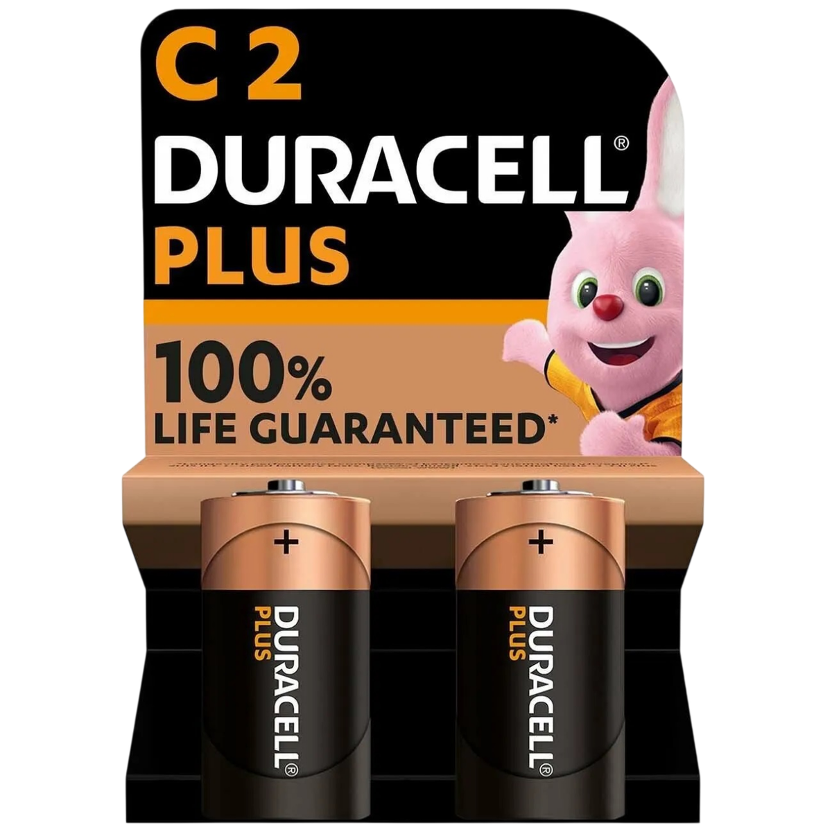 Батарейка Duracell Plus LR14 C, алкалиновая, 1.5 В, 2 шт.