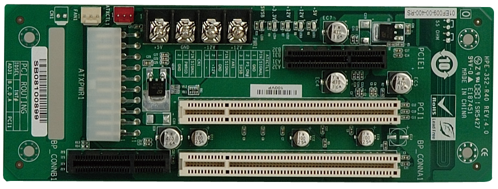 Кроссплата IEI HPE-3S2, PCI + PCIe x4, 189.99×68.68 мм