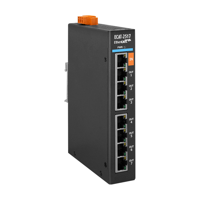 Коммутатор ICP DAS ECAT-2517 CR, EtherCAT, 8×10/100Base-T(X), DIN-рейка