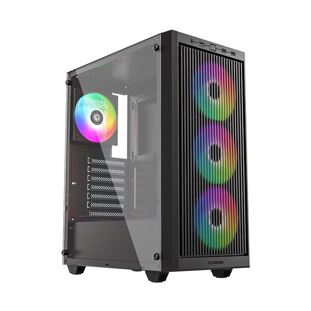 Корпус ID-Cooling WARE 310 ARGB, ATX, 4 вентилятора, стекло, без БП