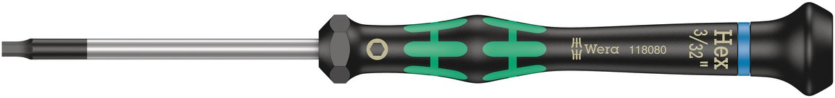 Отвертка WERA WE-118080, шестигранная Hex-Plus Micro, 3/32×60 мм