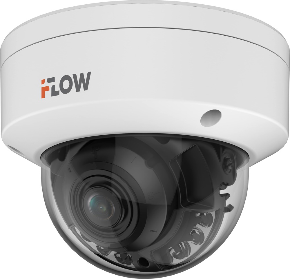 IP-камера iFLOW F-IC-2746CSZ4(2.8-12mm), 4Мп, купольная, уличная, Smart-подсветка
