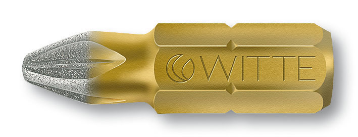 Бита WITTE 276122000, PZ2, 25мм, 1/4" C6.3, Diamond