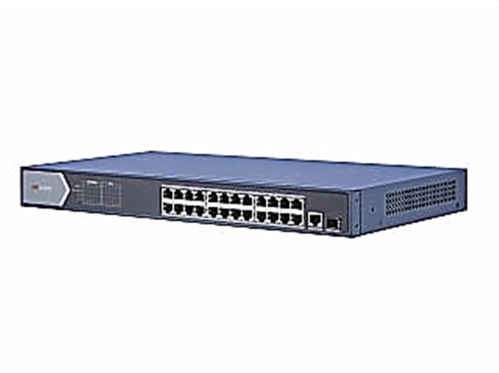 Коммутатор Hikvision DS-3E0526P-E(O-STD), 24×1GbE PoE, 1×SFP, неуправляемый