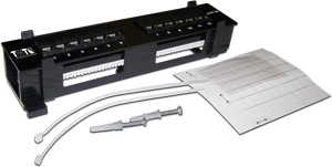 Патч-панель TWT TWT-PP12UTP-H, 12×RJ45, кат.5e, неэкр., 19", чёрный
