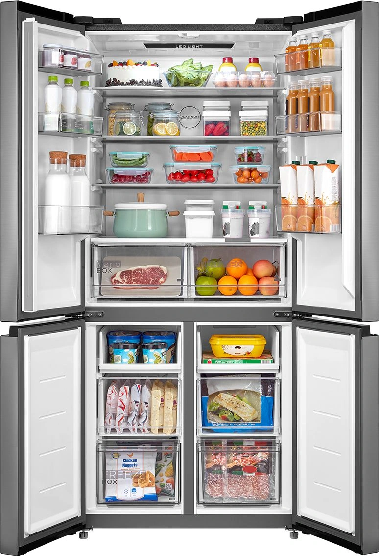 Холодильник MIDEA MDRM691MIE46, Side-by-Side, 568 л, инверторный, нержавеющая сталь