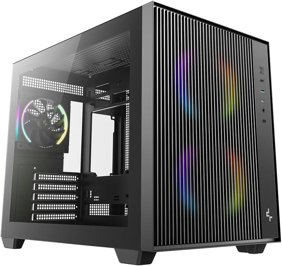 Корпус Deepcool CG330 MESH 3F (R-CG330MESH-BKANM3-G), mATX, 3 ARGB-вентилятора