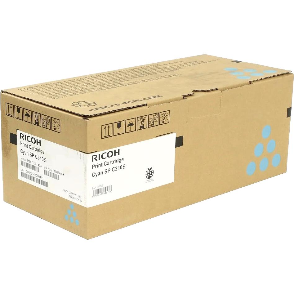 Картридж Ricoh SPC310E (407641), голубой, 2500 страниц, оригинальный