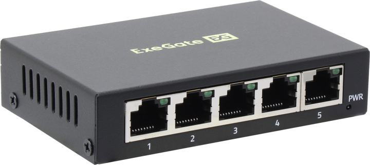 Коммутатор EXEGATE EDGS-1005D (EX298693RUS), 5×1GbE, неуправляемый