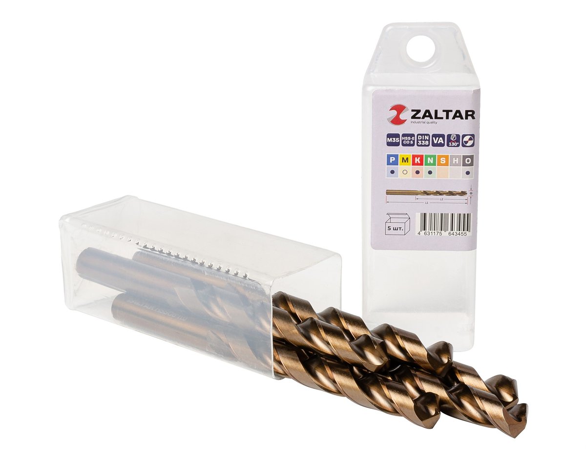Сверло по металлу ZALTAR ZA-74110-S5, HSS-E Co5, DIN 338, 11мм, 5 шт
