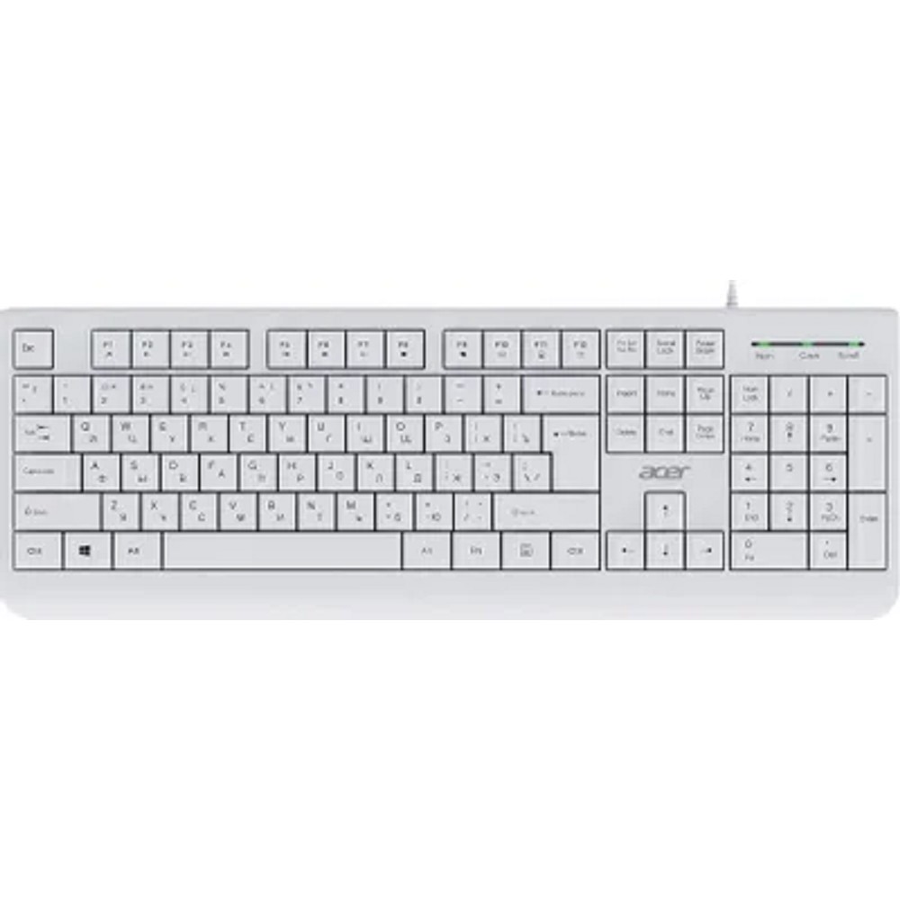 Клавиатура Acer OKW400, проводная USB, 104 клавиши, русская раскладка