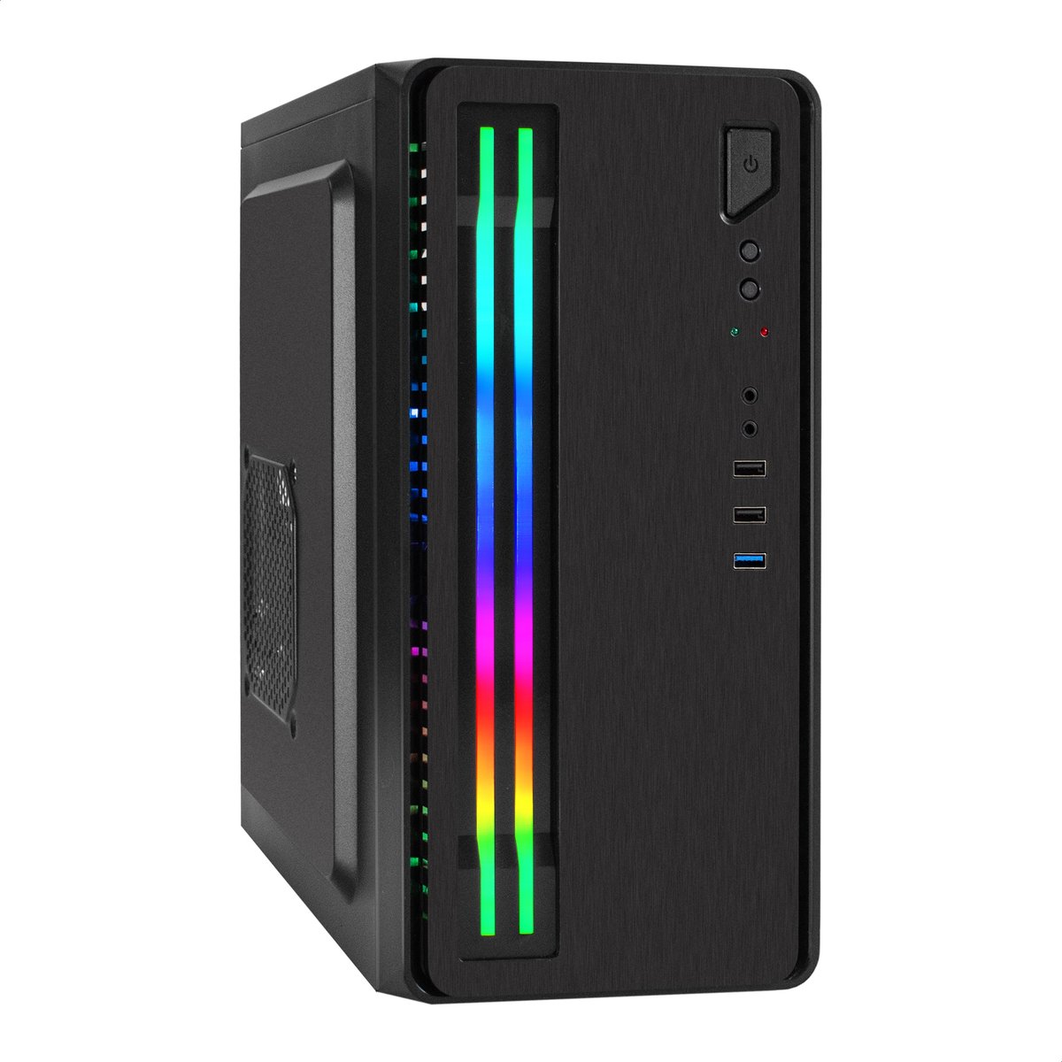 Корпус ExeGate EX296384RUS, mATX, БП 400Вт, 2×USB+USB3.0, RGB