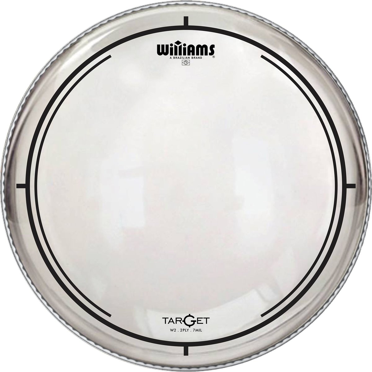 Пластик для бас-барабана WILLIAMS W2-7MIL-18BD, двуслойный, 18", прозрачный