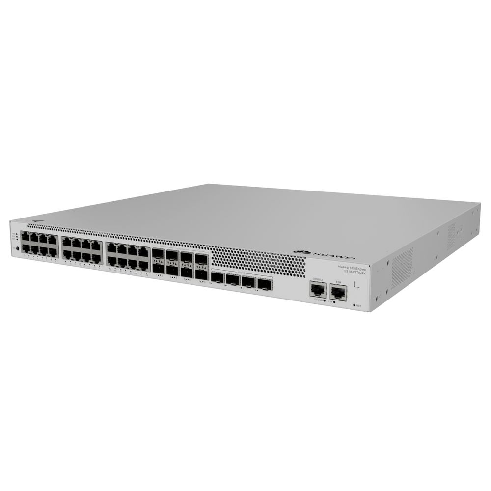 Коммутатор Huawei S310-24T8J4X, 24×1 Гбит/с, 8×2.5 Гбит/с SFP, 4×10 Гбит/с SFP+, управляемый