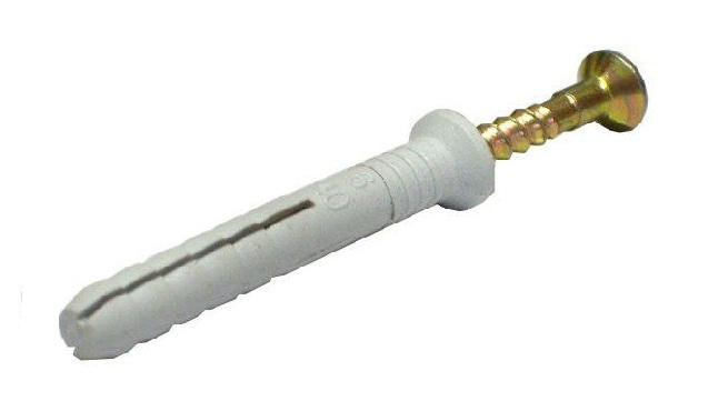 Дюбель Экопласт 47218-200, с гвоздем 6×40 мм потай, 200 шт