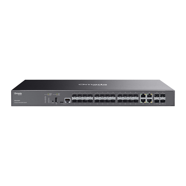 Коммутатор TP-Link SG5428XF, L3, 24×SFP, 4×10G