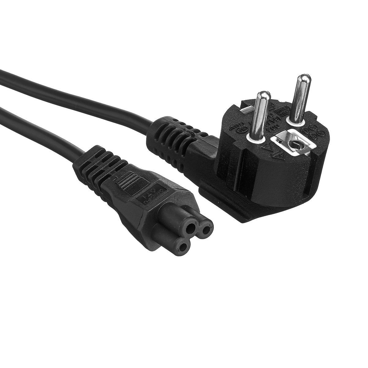 Кабель питания ExeGate ES281010RUS (PC5-1,8S), Schuko — IEC C5, 1.8 м, 3×0.75 мм²