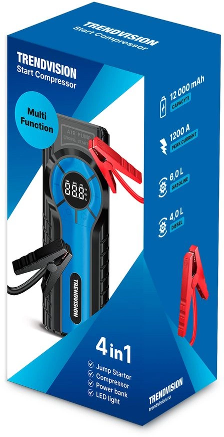 Компрессор автомобильный TrendVision Start Compressor, 8 атм