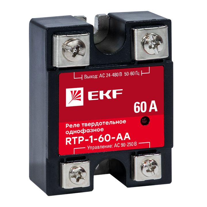 Реле твердотельное EKF rtp-1-60-aa, RTP-60-AA, однофазное