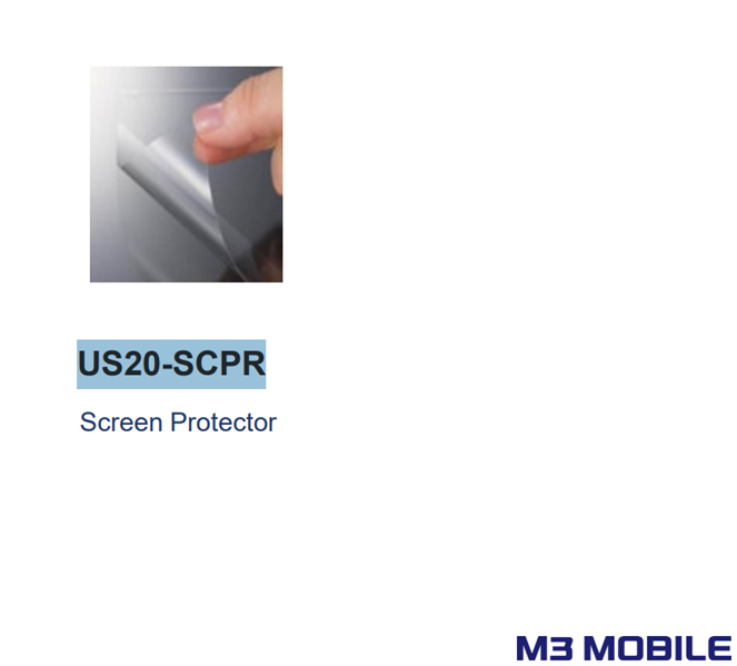 Защитное стекло M3 Mobile US20-SCPR для ТСД US20/US30, 4"