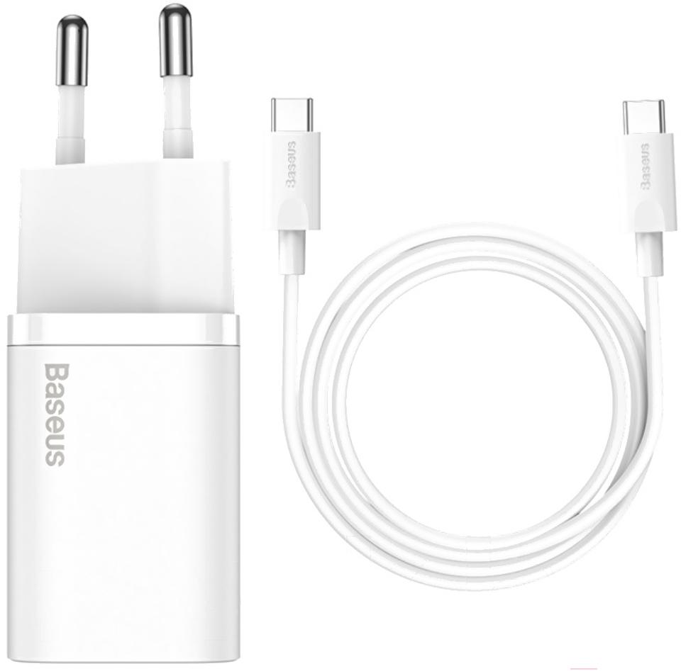 Сетевое зарядное устройство Baseus Super Si 25W, белое, TZCCSUP-L02