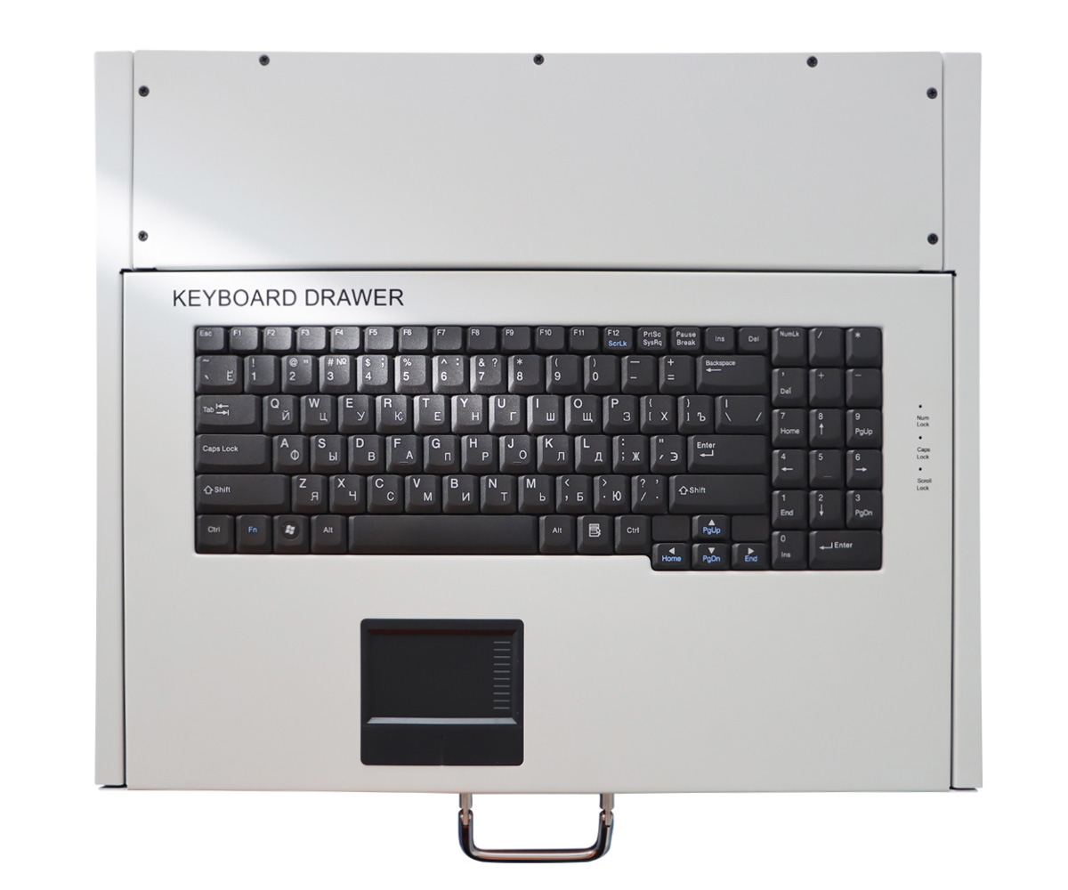 Клавиатура KEY TECHNOLOGY K-TEK-1U-KB-TP-PL-B-US/RU-USB, 1U, IP65, тачпад