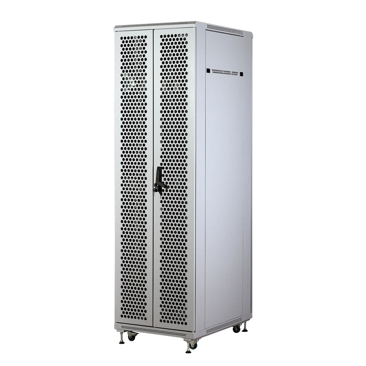 Шкаф телекоммуникационный SNR-TFC-426080-CPDP-G-SF, 42U, 600×800 мм, перфорация