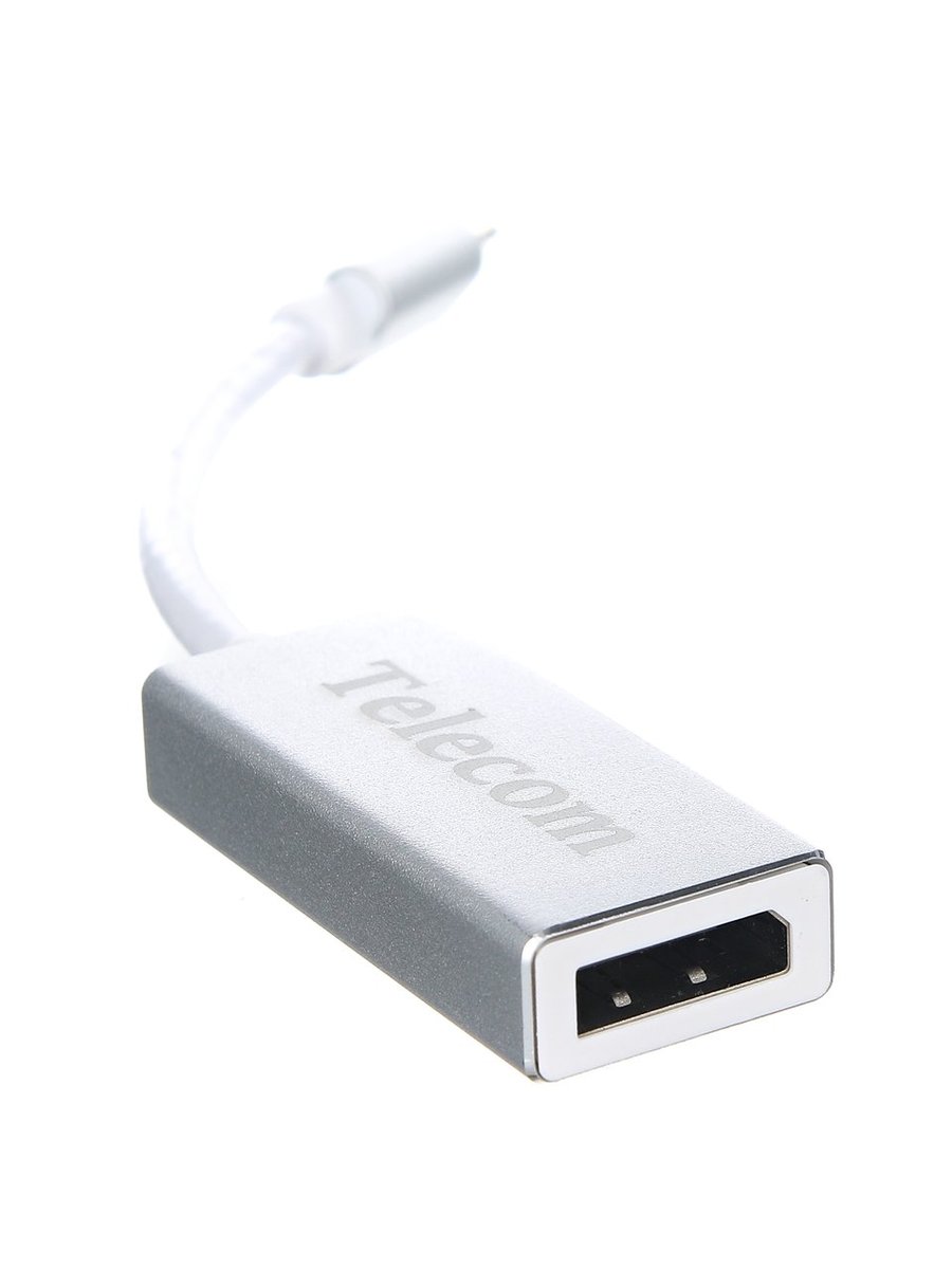 Кабель-адаптер Telecom TUC025, USB 3.1 Type-C (M) → DisplayPort (F), 4K@30 Гц, 0.1 м