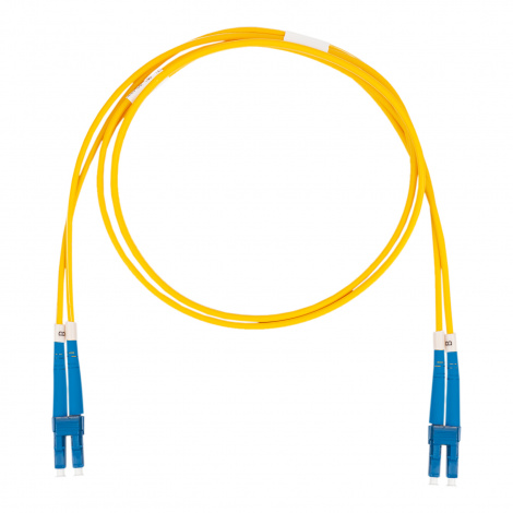 Патч-корд оптический Datarex DR-220043, Duplex LC/LC OS2, 2м, жёлтый