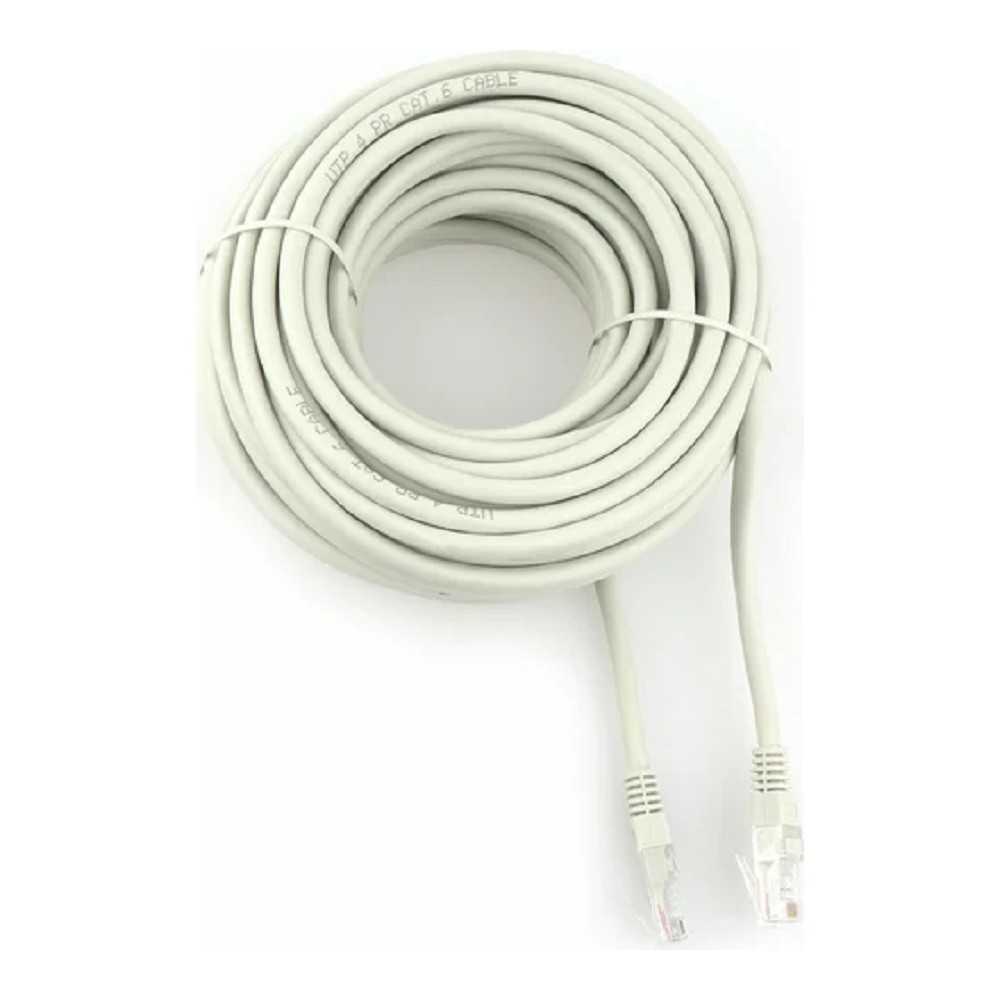 Патч-корд Cablexpert PP6U-15M, UTP Cat.6, 15 м, 2×RJ45, многожильный, серый