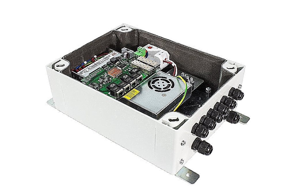 Коммутатор Релион Релион-SW-2G-4Poe+/60W-UPS, уличный, 4×PoE+, 60W, 2×SFP, ИБП