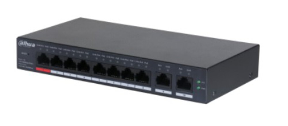 Коммутатор Dahua DH-CS4010-8ET-110, 8×PoE, 2×GbE, управляемый