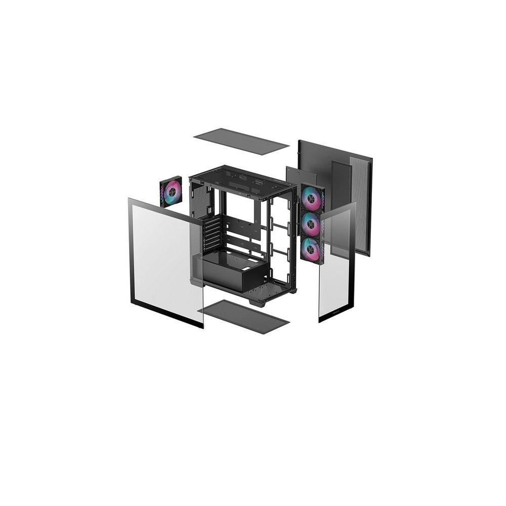 Корпус Deepcool CG580 4F (R-CG580-BKADA4-G-1), Midi Tower, ATX/Micro ATX/Mini-ITX, 4×120 мм ARGB