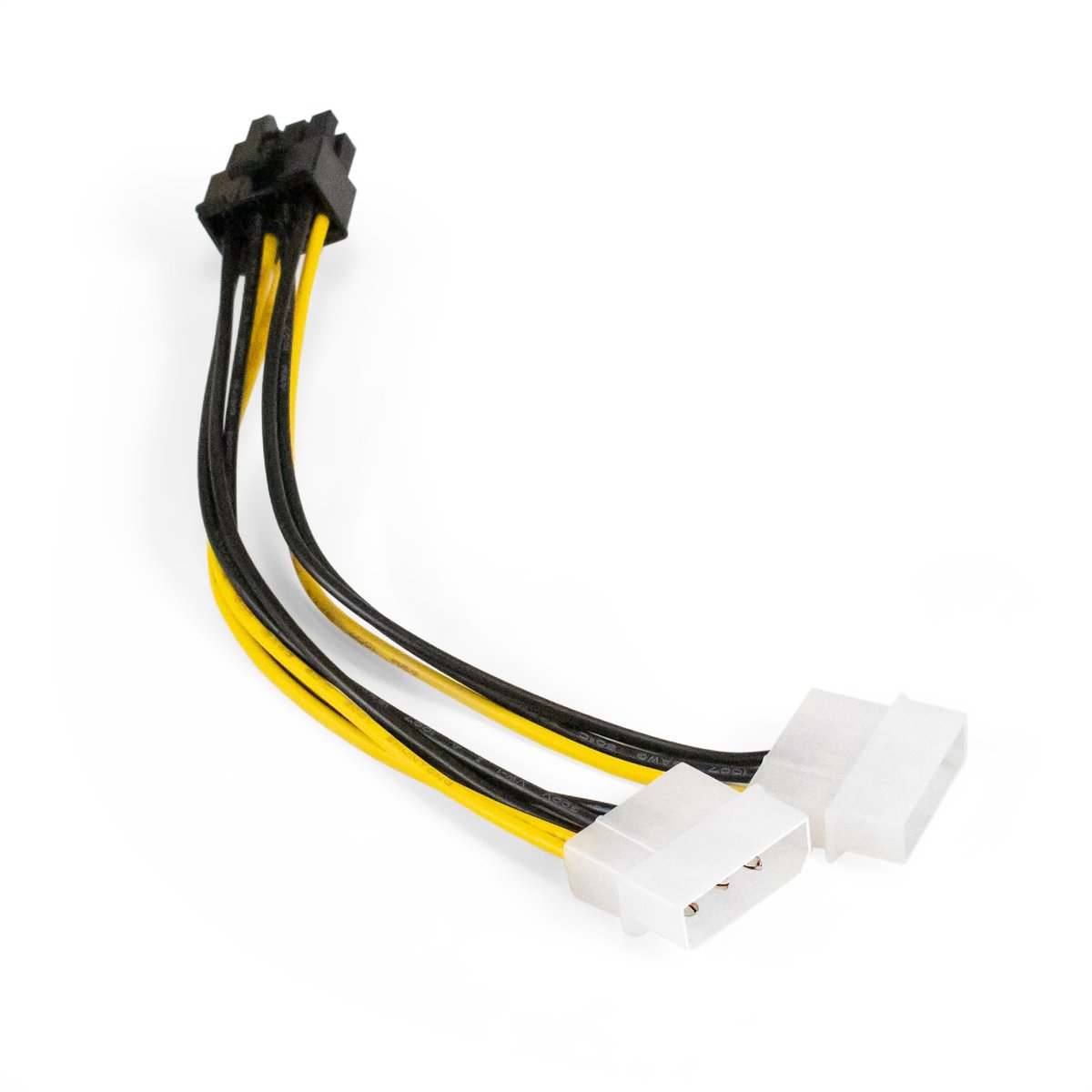 Переходник питания ExeGate EX-CC-PSU-62 (EX294788RUS), 2×Molex → 8-pin PCI-E, 0,15 м