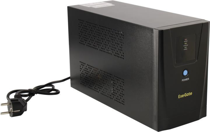 ИБП ExeGate SpecialPro UNB-1200.LED.AVR.2SH.3C13, 1200 ВА/750 Вт, AVR, 5 розеток