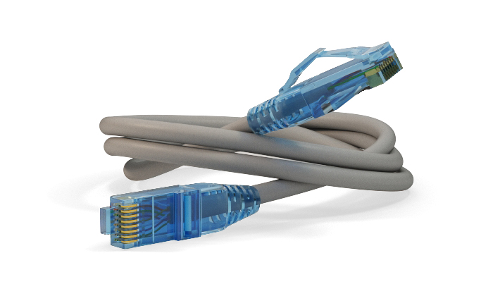 Патч-корд Hyperline PC-LPM-UTP-RJ45-RJ45-C6-3M-LSZH-GY, U/UTP кат.6, 4 пары, 3 м, LSZH, серый