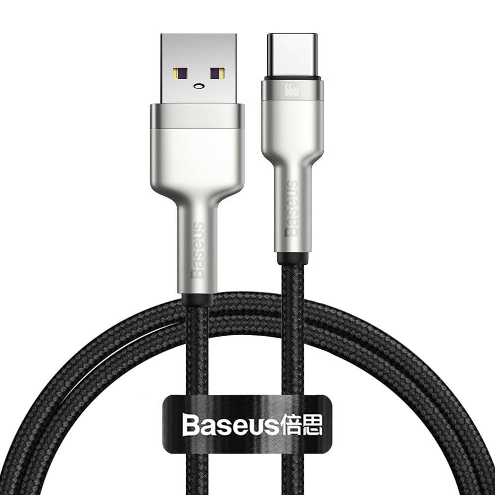 Кабель Baseus CAKF000101, USB–Type-C, 66Вт, 1м, чёрный