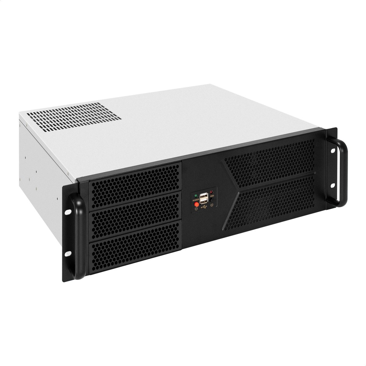 Exegate EX298419RUS Серверный корпус ExeGate Pro 3U400-07 <RM 19", высота 3U, глубина 400, БП 800ADS, 2*USB>