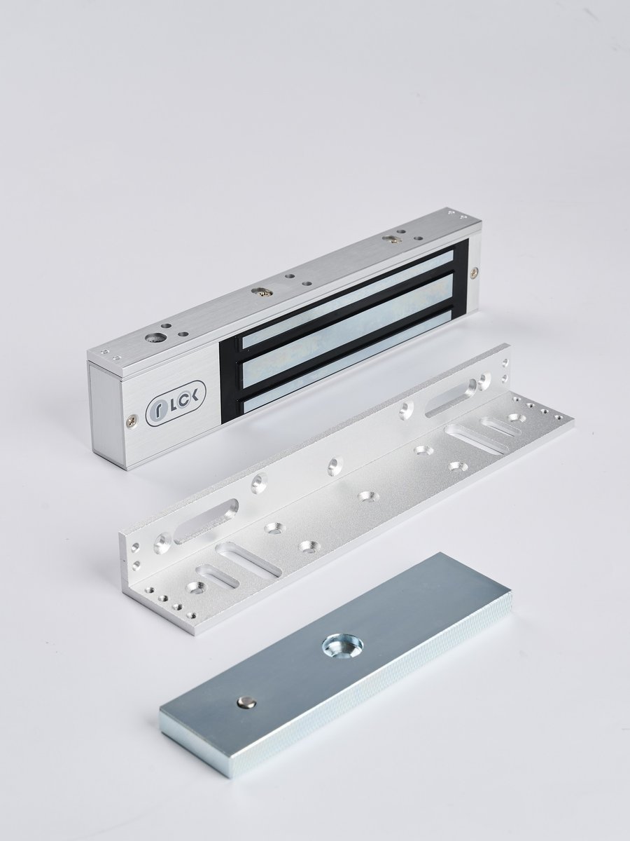 Электромагнитный замок R-Lock RL-EML280-L0S, накладной, 280кг, DC12/24В, серебристый RAL 7047