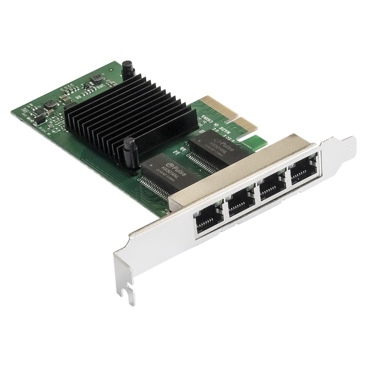 Сетевой адаптер EXEGATE EXE-I350-T4V2, PCI-E x4, 4×RJ45 1 Гбит/с, Intel I350-AM4
