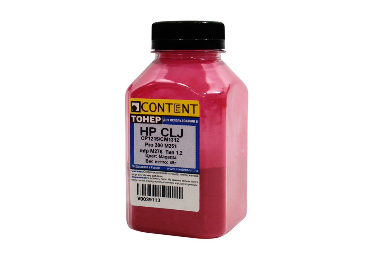 Тонер Content 1010100425, магента, для HP CLJ CP1215/CM1312