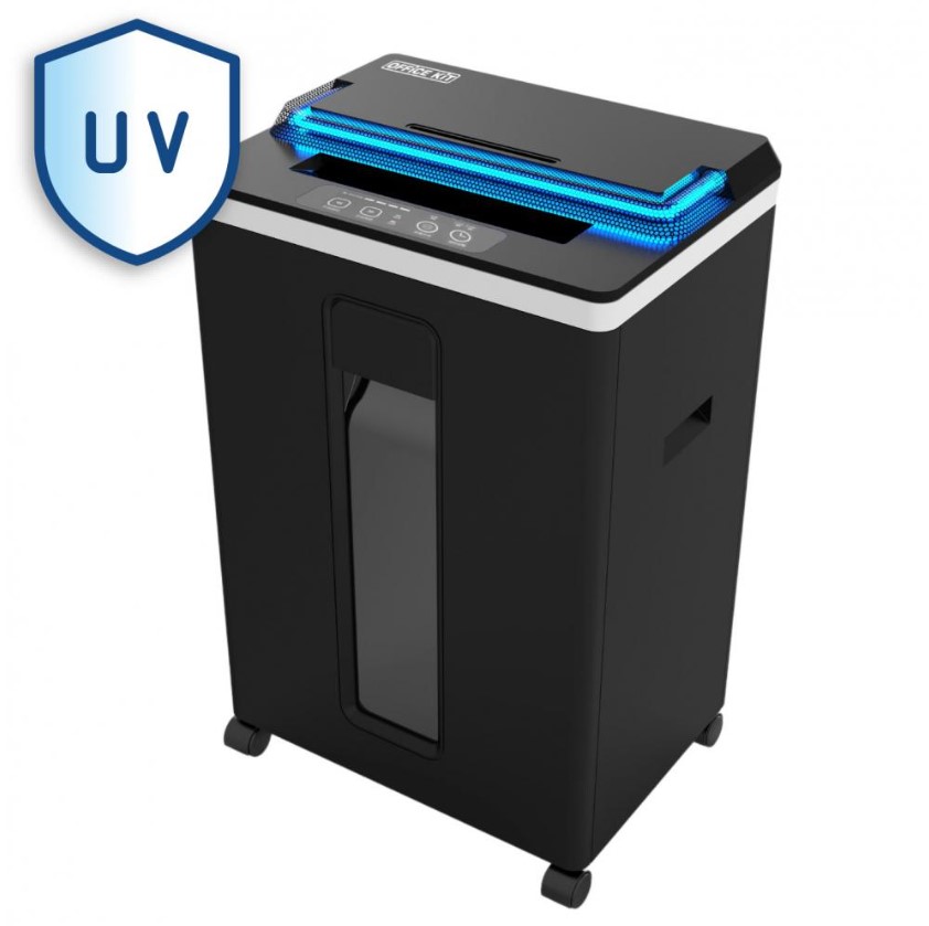 Шредер Office Kit S165UVCD, P-5, 8 листов, 22 л, фрагменты 1,9×10 мм