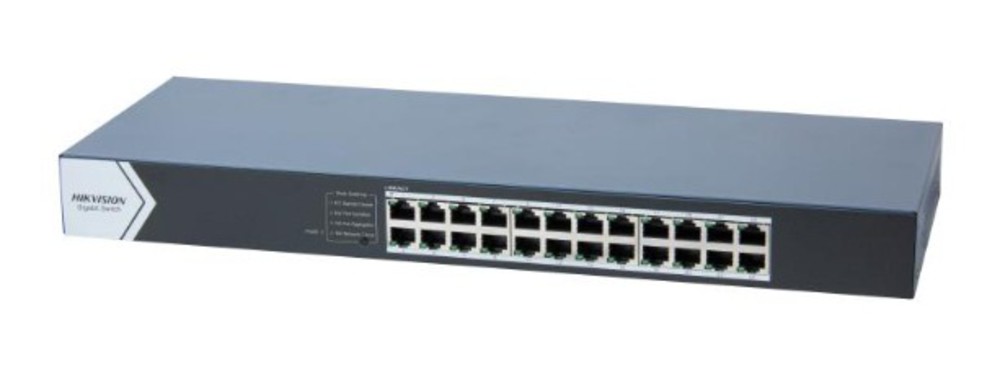 Коммутатор Hikvision DS-3E0524-E(C), 24×1GbE, неуправляемый