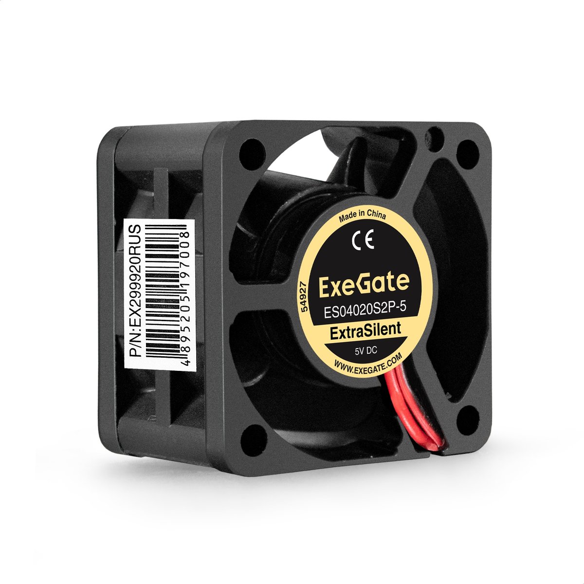 Вентилятор EXEGATE EX299920RUS, 5В, 40×40×20мм, 4800RPM