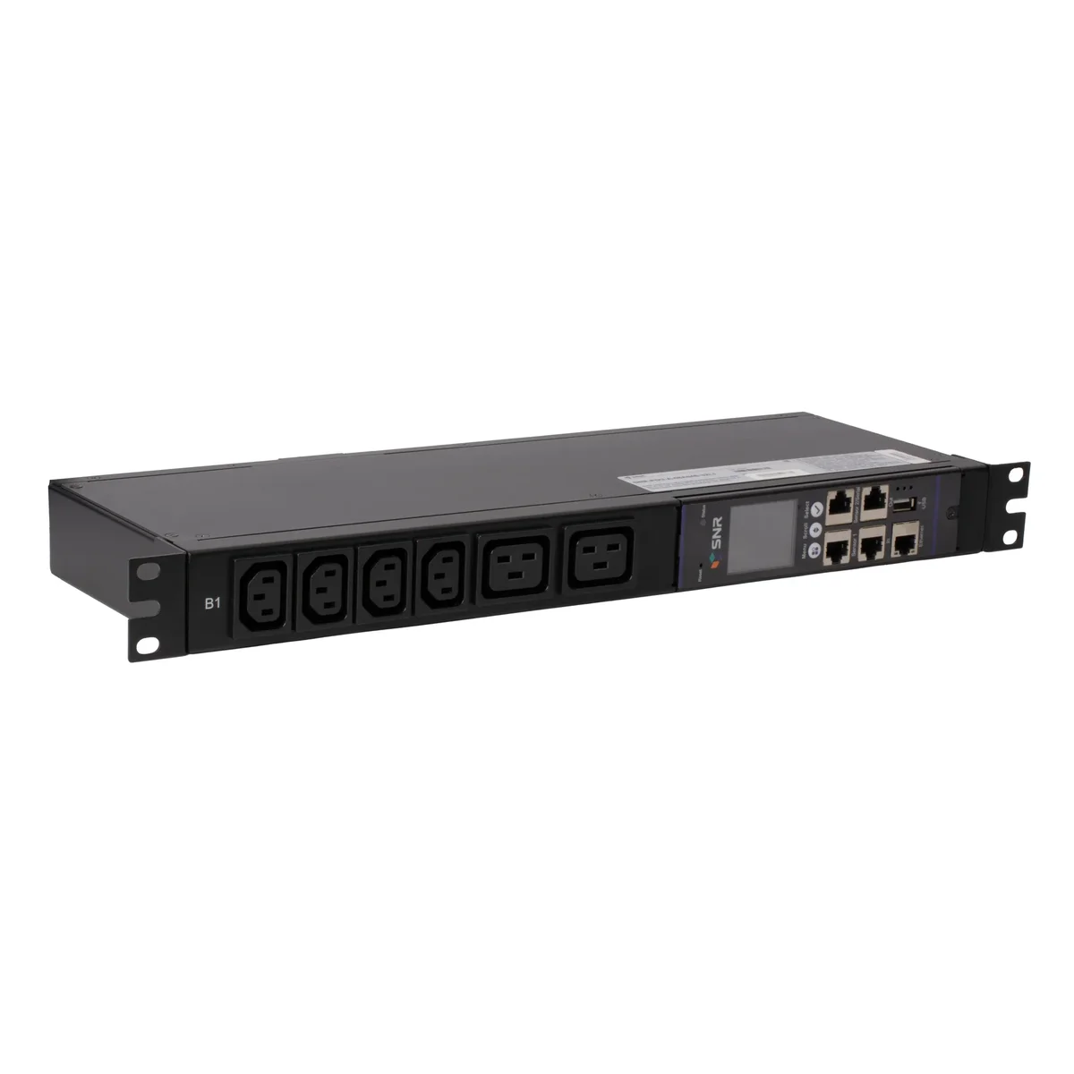 Блок розеток PDU SNR SNR-PDU-A-08A04B-32L1, интеллектуальный, 8×C13+4×C19, 32А, 1U, 19"