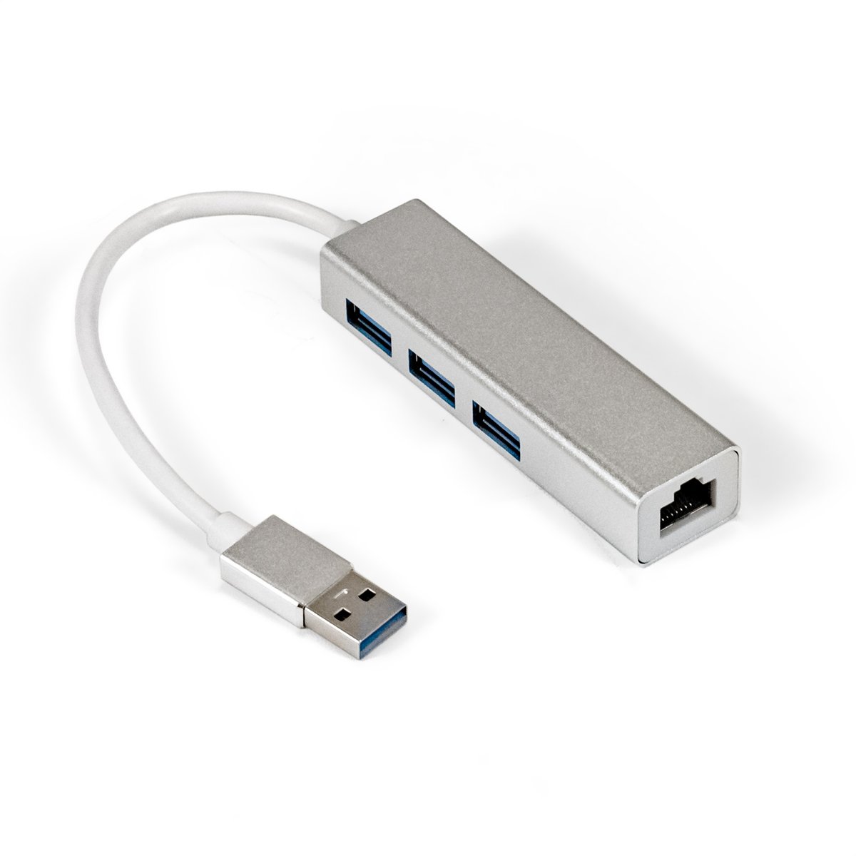 Кабель-адаптер ExeGate EXE-77U3T-45, USB 3.0 → 3×USB 3.0 + RJ45 1000 Мбит/с, RTL8153