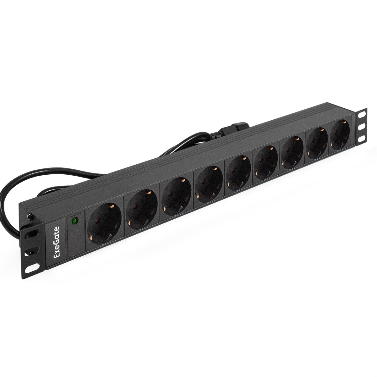 Блок розеток ExeGate ServerPro PDU-19H906, 19", 1U, 9×Schuko, C14