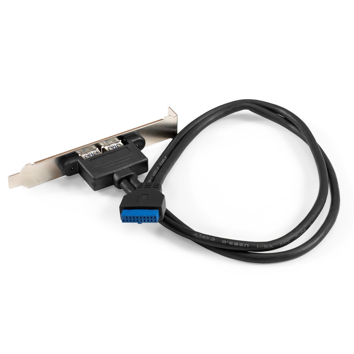 Планка портов ExeGate BrctUSB3-2A (EX298295RUS), 2×USB 3.0 Type-A, IDC 20pin, кабель 20 см